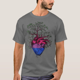 Bisexual Heart Livets träd 1 T Shirt