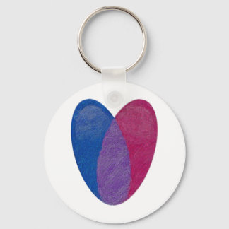Bisexual Heart Nyckelring