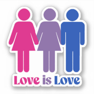 Bisexual Kärlek är Kärlek Female Klistermärken