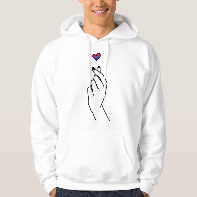 Bisexual Kpop Merch Bi Pride Merch Korean Fashion Hoodie (Framsida)