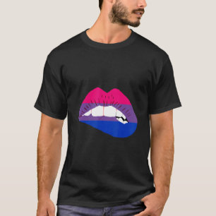 Bisexual Läppar Bi Pride Bisexual Flagga LGBTQ Bis T Shirt