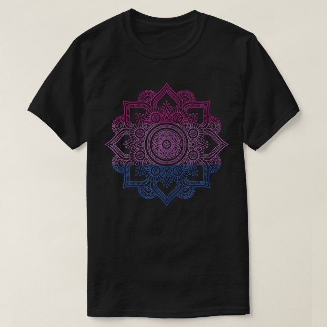 Bisexual LGB Mandala Bi Pride Bisexuality LGB Supp T Shirt (Design framsida)