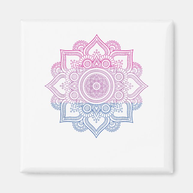 Bisexual LGBT Mandala Bi Pride Bisexuality LGBT Su Magnet (Framsidan)