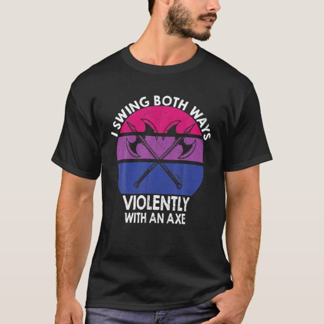 Bisexual LGBT-Pride I:ing Båda gångerna med våldsa T Shirt (Framsida)