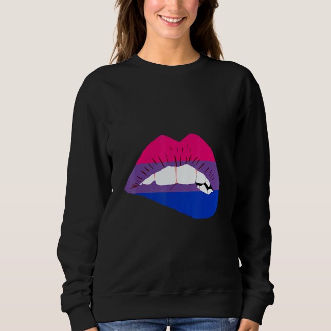 Bisexual Lips Bi Pride Bisexual Flag LGBTQ Bisexua T Shirt (Framsida)