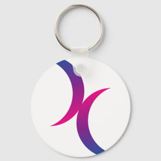 Bisexual måne symbol nyckelring
