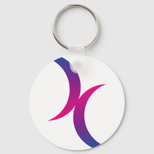Bisexual måne symbol nyckelring (Framsida)