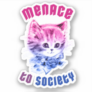 Bisexual Menace Kattunge Klistermärken