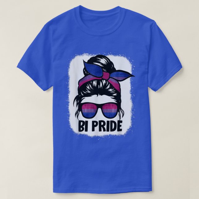 Bisexual Messy Bun LGBT-Q Coola Subtle Bi Pride Fl T Shirt (Design framsida)