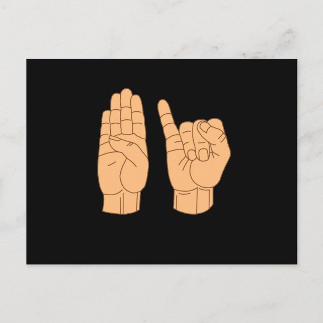 BISEXUAL på amerikanska teckenspråk Vykort (Framsida)