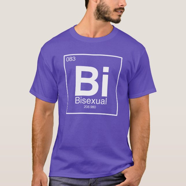 Bisexual Periodic Bord Inslag T Shirt (Framsida)