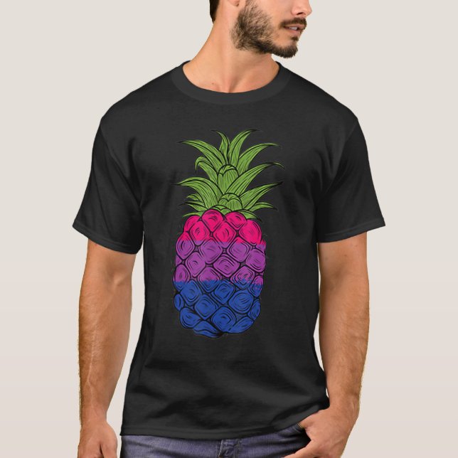 Bisexual Pineapple Bi Pride LGBTQ Pineapple Pride T Shirt (Framsida)