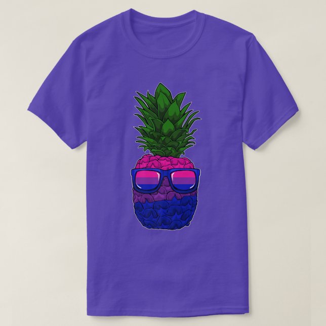 Bisexual Pineapple Sunglasses LGBT-Q Subtle Bi Pri T Shirt (Design framsida)