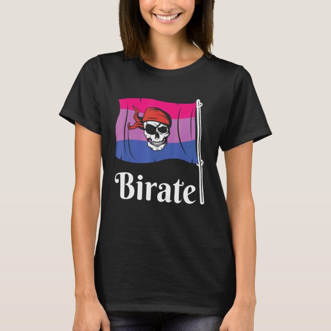 Bisexual Pirate Birate Lgbtq  Lgbt Gay Pride Tee (Framsida)