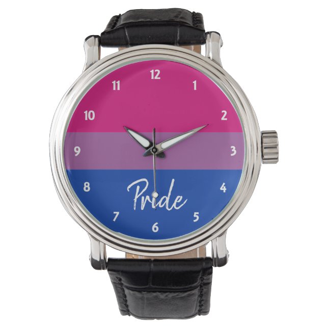Bisexual Pride Armbandsur (Framsida)
