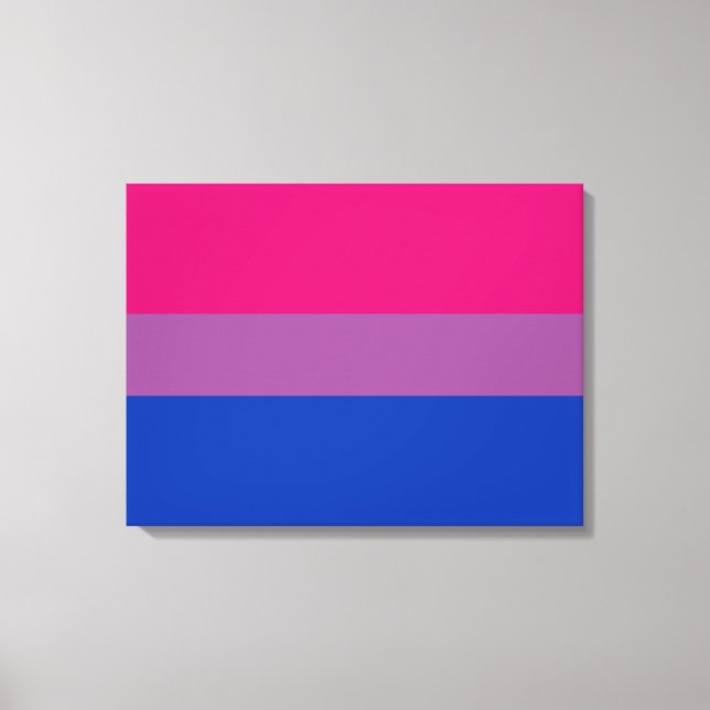 Bisexual-Pride (Bi Flagga) Canvastryck (Framsida)