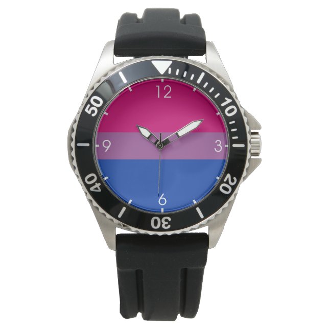 Bisexual-Pride (Bi Flagga Färg) Armbandsur (Framsida)