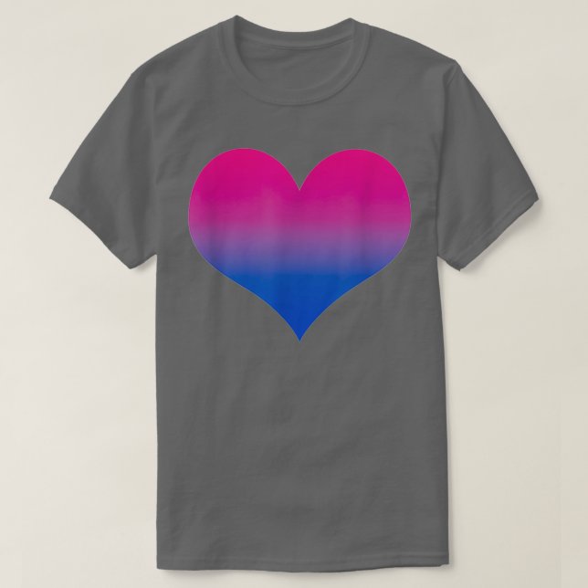 Bisexual Pride Bi Flagga Heart Gradient Lgbtq Kärl T Shirt (Design framsida)