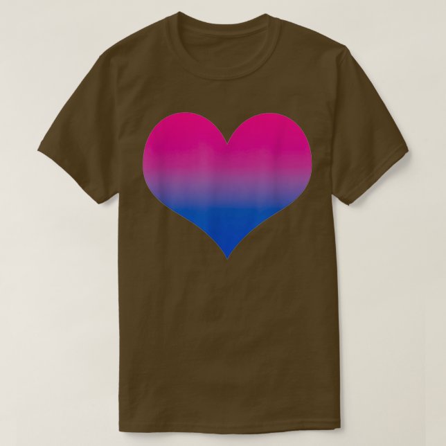 Bisexual Pride Bi Flagga Heart Gradient Lgbtq Kärl T Shirt (Design framsida)
