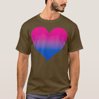 Bisexual Pride Bi Flagga Heart Gradient Lgbtq Kärl T Shirt