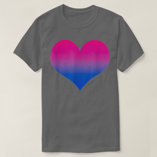 Bisexual Pride Bi Flagga Heart Gradient Lgbtq Kärl T Shirt (Design framsida)