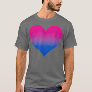 Bisexual Pride Bi Flagga Heart Gradient Lgbtq Kärl T Shirt