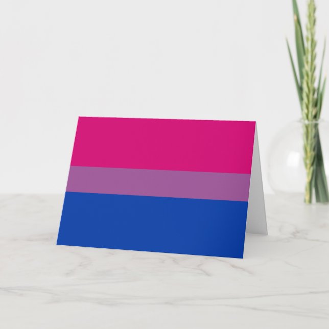 Bisexual-Pride (Bi Flagga) Kort (Framsida)