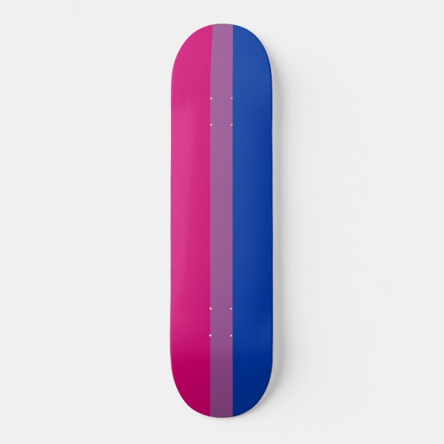 Bisexual-Pride (Bi Flagga) Mini Skateboard Bräda 18,5 Cm (Framsida)