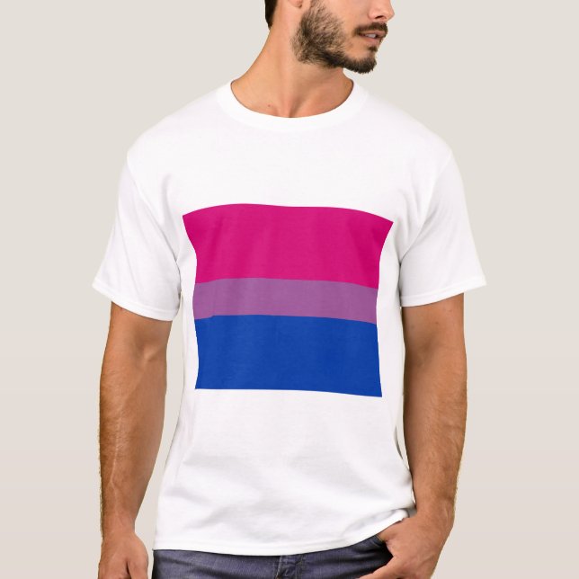 Bisexual-Pride (Bi Flagga) T Shirt (Framsida)