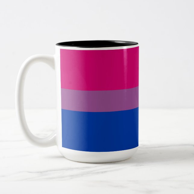 Bisexual-Pride (Bi Flagga) Två-Tonad Mugg (Vänster)