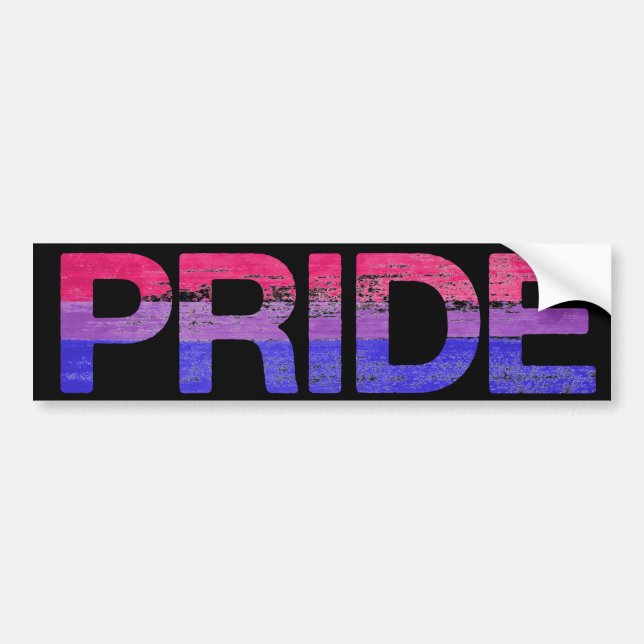 Bisexual Pride Bumper Sticker Bildekal (Framsidan)