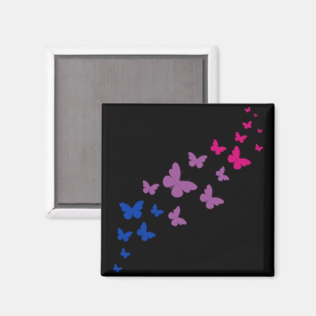 Bisexual Pride Butterfly Trail Magnet (Front/Back)
