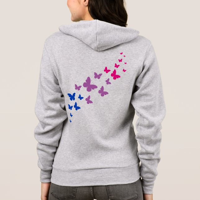 Bisexual Pride Butterfly Trail T Shirt (Baksida)