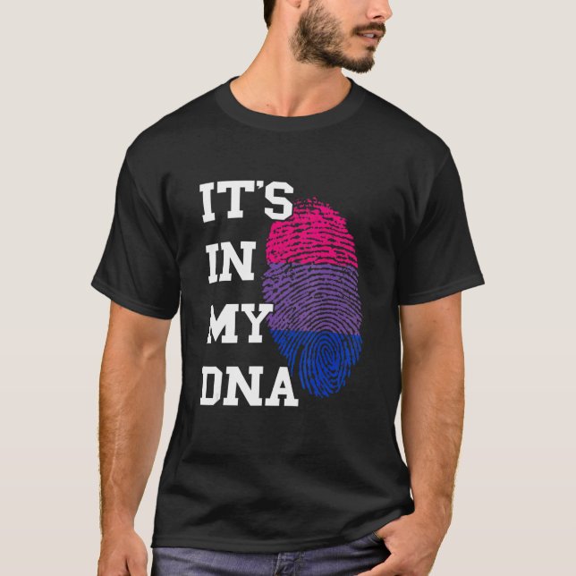 Bisexual Pride DNA-tummärke Bisexual Flagga Bisexu T Shirt (Framsida)