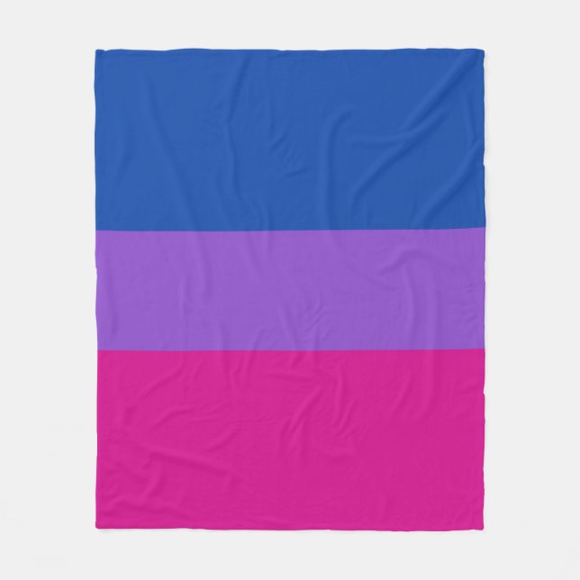 Bisexual-Pride, fetstilt Rand, HGBTQ-PRIDE Fleecefilt (Framsidan)