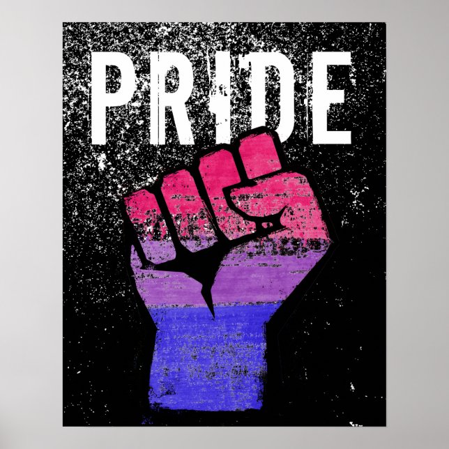Bisexual Pride Fist Poster (Framsidan)