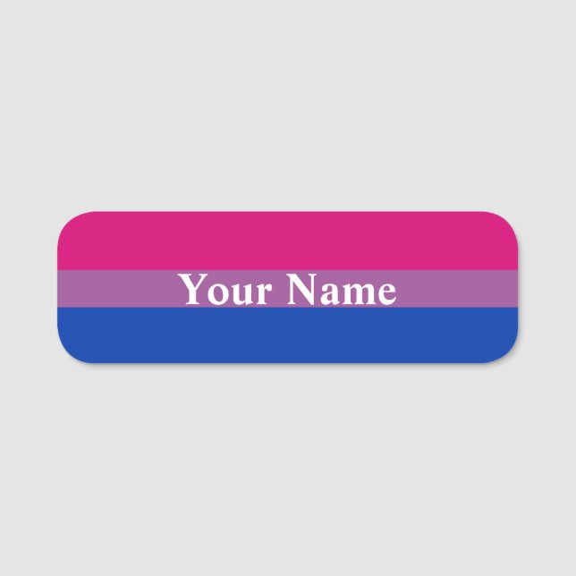 Bisexual Pride Flag Namnbricka (Framsida)