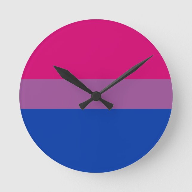 Bisexual Pride Flag Rund Klocka (Framsida)