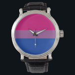 Bisexual Pride Flagga Armbandsur<br><div class="desc">Bisexual Pride flagga. Underbara gåvor till bisexuella och HBT-presentidéer.</div>