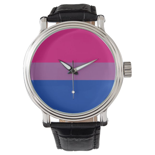 Bisexual Pride Flagga Armbandsur (Framsida)