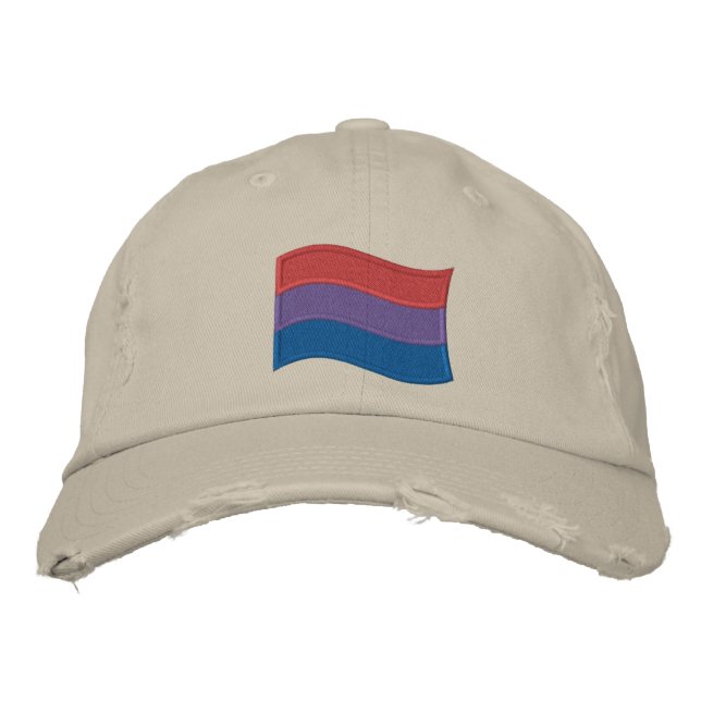 Bisexual Pride Flagga Embroized Baseball Cap Broderad Keps (Framsida)