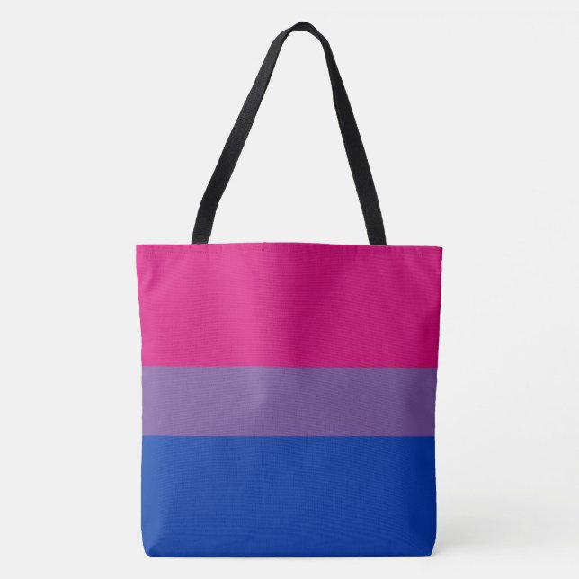 Bisexual-Pride-Flagga-Färger, HBT-Över-skrift Tygkasse (Framsida)