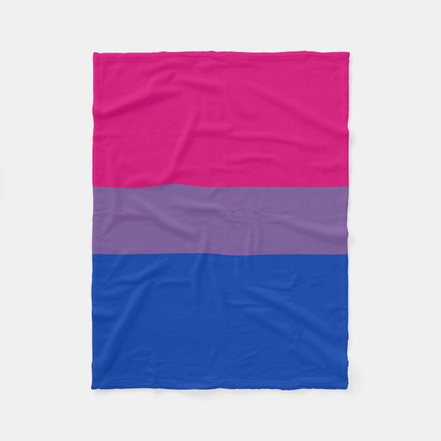 Bisexual Pride Flagga Fleecefilt (Framsidan)