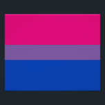 Bisexual Pride Flagga Fototryck<br><div class="desc">Flagga för det bisexuella pridet var designat 1998 för att ge skulle kunna få en egen symbol som är jämförbar med flagga för det större hbt-samhället i Gay pride och öka bisexuellernas synlighet, både i samhället som helhet och inom HBT-samfundet. Den djupa rosan eller ro rand överst på flagga kan...</div>