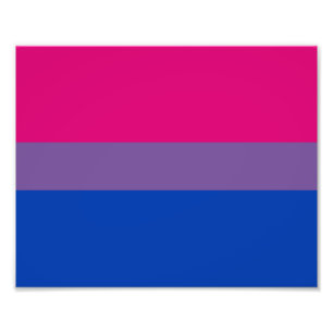 Bisexual Pride Flagga Fototryck