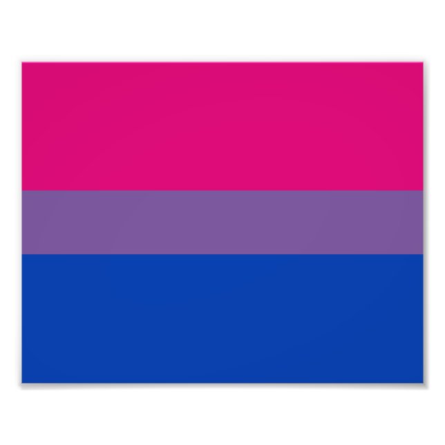 Bisexual Pride Flagga Fototryck (Framsidan)
