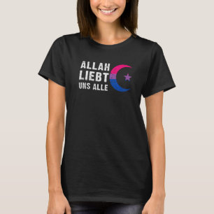 Bisexual Pride Flagga Hilal Crescent måne Islam 1 T Shirt