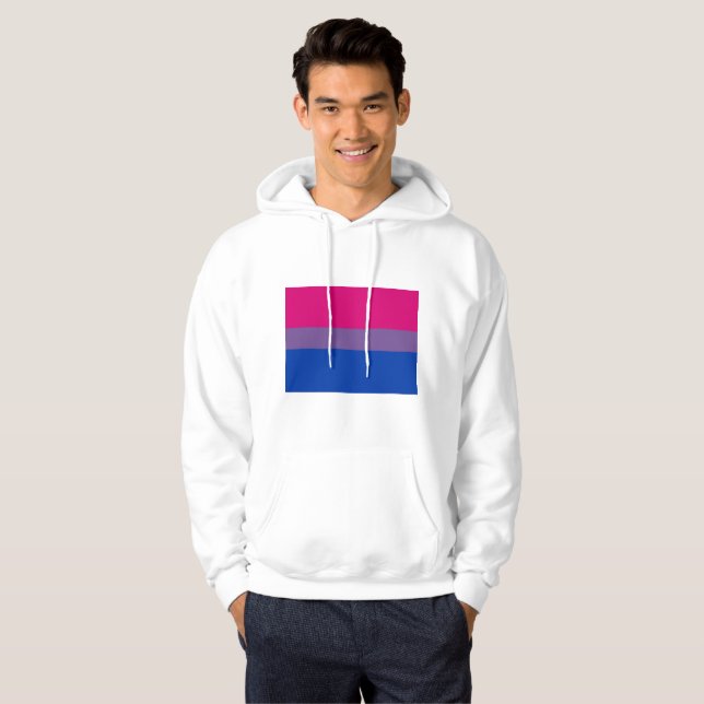 Bisexual Pride Flagga Hoodie (Hel framsida)