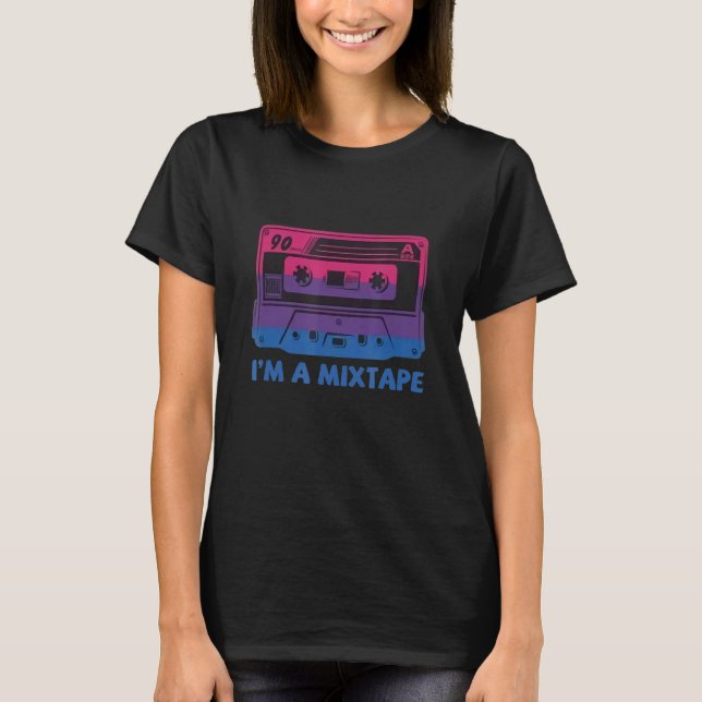 Bisexual Pride Flagga I är Mixtape Manar Women Gay T Shirt (Framsida)