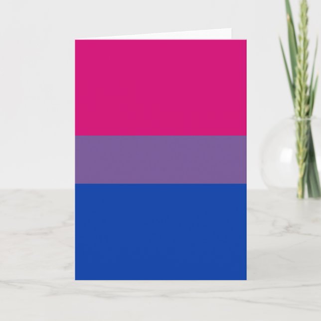 Bisexual Pride Flagga Kort (Framsida)